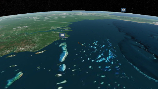 パプアニューギニアからオーストラリアへ向かうところ（NORAD Tracks Santa）