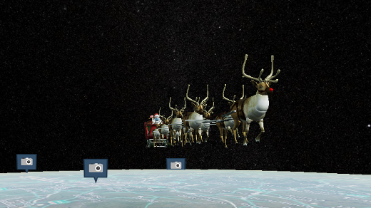 サンタとトナカイ達（NORAD Tracks Santa）