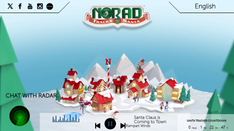 Official NORAD Tracks Santa トップページ SS 画像